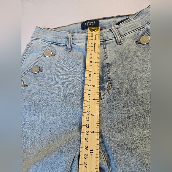 Curve Appeal- Jeans Women's 2 Blue Flare Wide Leg Jeans 72%Cotton . - Picture 4 of 9